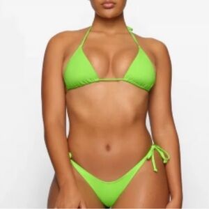 SKIMS Neon Green Bikini Top